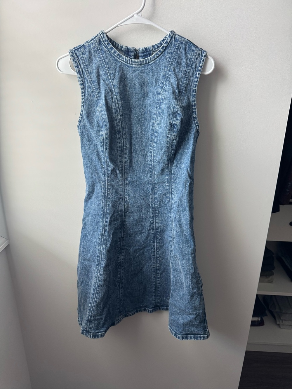 Abercrombie & Fitch Sleeveless Denim Dress - Light Blue